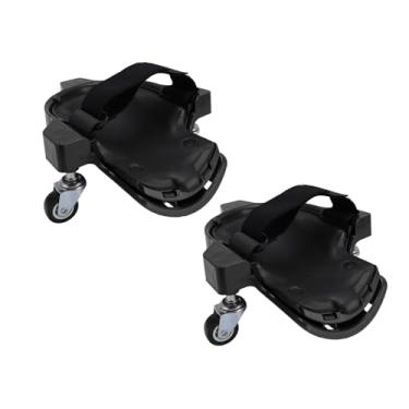 Imagem de Zyyini Joelheira Giratória de 360° Com Rodízios, Joelheira Versátil para Pisos de Madeira e Pintura, Pacote Com 2 (Preto)