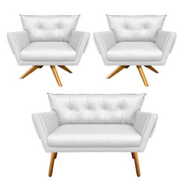 Imagem de KIT 01 NAMORADEIRA E 02 POLTRONAS GIRATO