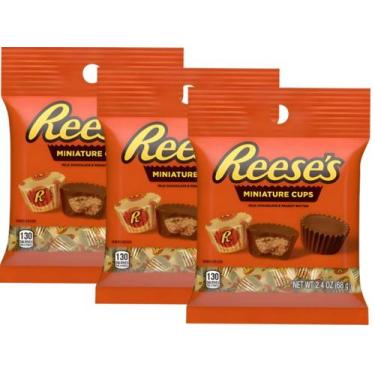 Imagem de Chocolate Reese's Miniatures Cup Bag Importado 68g - 3 Un