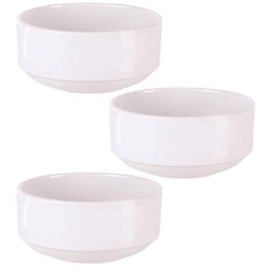 Imagem de Kit 3 Tigelas Pequenas Bowl Porcelana Cumbuca Empilhável Tramontina Paola Mesa Posta