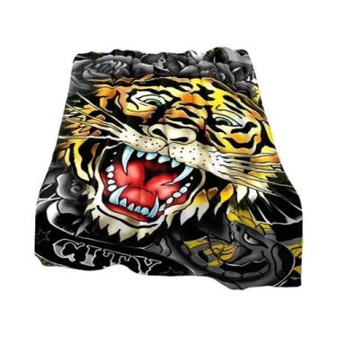 Imagem de Cobertor Com Estampa De Crânio De Tigre 3D, Macio, Confortável E Quent