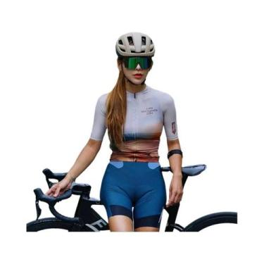 Imagem de Camiseta De Ciclismo Feminina De Secagem Rápida E Respirável Com Manga