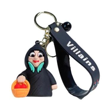 Imagem de Chaveiro De Boneca Bruxa Negra, Pingente De Silicone De Vilão De Desen