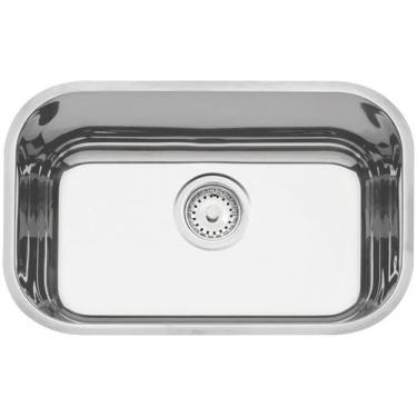 Imagem de Cuba Simples de Embutir para Cozinha Tramontina - Inox Retangular 50x3