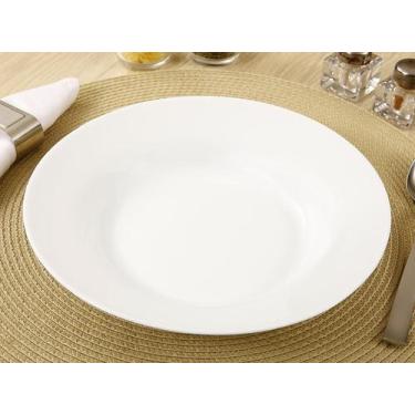 Imagem de Prato Menu Fundo 23cm Branco Almoço Jantar Dia a Dia 01uni - Nadir Fig