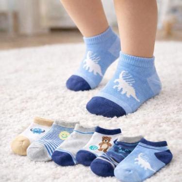 Imagem de Kit Meia Infantil Menino 6 ou 12 Pares Estampadas - Luar Encantado, 4-