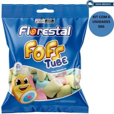 Imagem de Marshmallow Florestal Fofs Baunilha Tube 50g Kit 6 Unidades