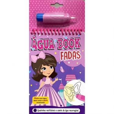 Imagem de Livro para colorir infantil água book fadas pinta sem lápis - PÉ DA LE