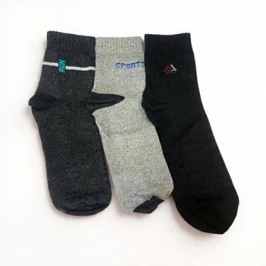 Imagem de Kit 3 pares meia masculina derby 4099002 algodão antialergico, 39 A 43