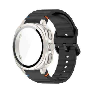 Imagem de Pulseira De Silicone 2 Em 1 Para Samsung Galaxy Watch 7 40mm 44mm E Ca