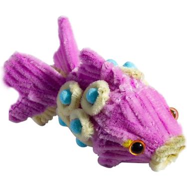 Imagem de Kit Craft Kit Plush Pipe Fish Lantern DIY para crianças roxa