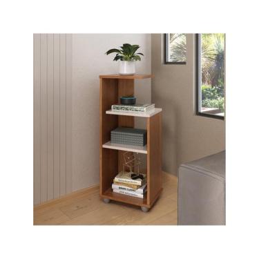 Imagem de Mesa Lateral de MDF Bis Artely, Cinamomo e Off White