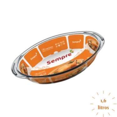 Imagem de Travessa Oval Vidro 1,6L Nadir Forno ou Freezer Almoço - Nadir Figueir
