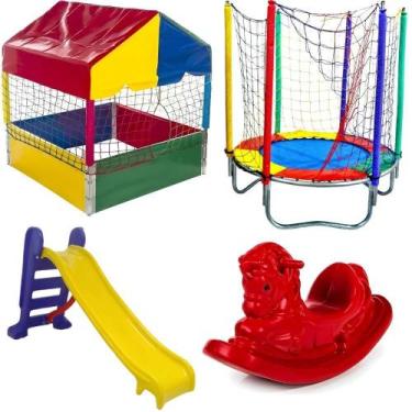 Imagem de Cama Elástica de 1,40m Nacional com Piscina de Bolinhas 1,00m  Escorre