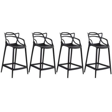 Imagem de Laraz Home Decor, Kit 4 Banquetas Médias Masters Allegra 66 cm
