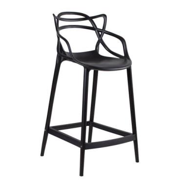 Imagem de Banqueta Laráz Master Allegra em Polipropileno 66cm - Preto - Laraz