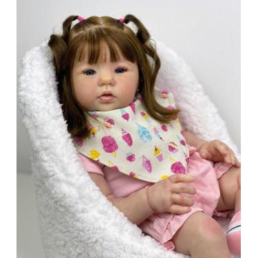 Imagem de Bebê Reborn Abigail Realista 50cm, Corpo Inteiro Silicone e Banho Enxo