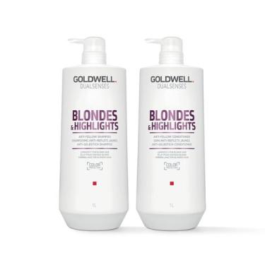 Imagem de Shampoo e Condicionador Goldwell Dualsenses Anti-Amarelamento 1L