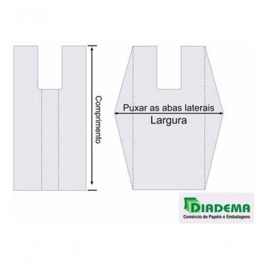Imagem de Kit Sacola Plástica Reciclada Sacola Reciclada 45x60 20KG Aprox. 1600 Unidades Verde Hi...
