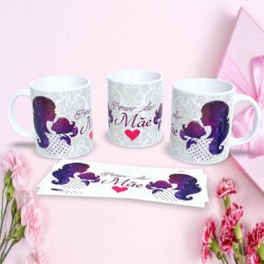 Imagem de Caneca Porcelana 325ML Estampa 1 Personalizada Dia das Mães Presente C