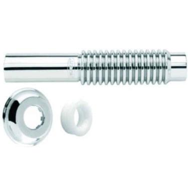 Imagem de Tubo de Ligação para Vaso Sanitário Ajustável 260MM Cromado com Sanfona Prata Blukit