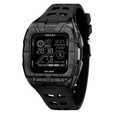 Imagem de Relógio digital masculino esportivo multifunção à prova d`água