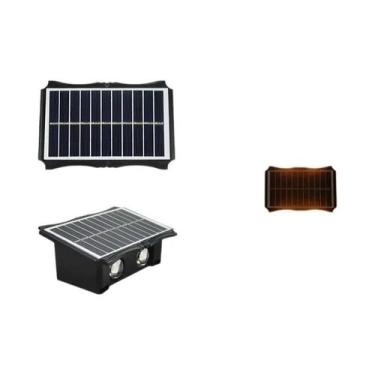 Imagem de Lâmpada De Parede Solar LED À Prova d'Água Para Exteriores Com Ilumina