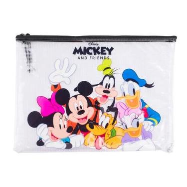 Imagem de Necessaire estojo transparente turma mickey 23x32cm - disney