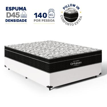 Imagem de Cama Box + Colchão de Espuma D45 Ortopédico Ortobom Airtech 150 Casal