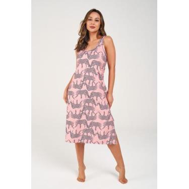 Imagem de Camisola Touch Dreams Midi Julia - Praqnome, Rosa, P
