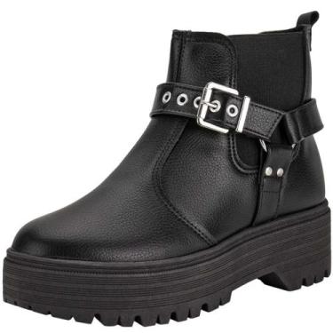 Imagem de Bota Feminina Cano Baixo Moleca, Preto, 37