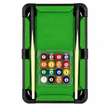 Imagem de Mini Mesa Sinuca Bilhar Portátil Completa Tacos Bolas Jogo