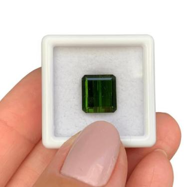 Imagem de Turmalina Verde Baguete EmeraldCut 4,13ct - ENE2ESE