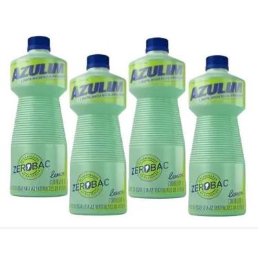 Imagem de Kit 4 Desinfetantes Asseptegel Azulim Zerobac Lemon 1 Litro