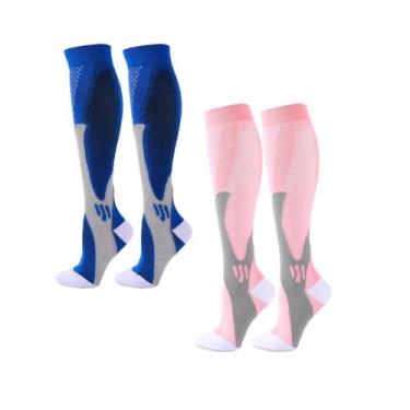 Imagem de Kit 2 Pares Meia De Compressão Estimula Circulação Sport - Ottosports,
