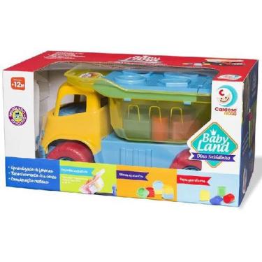 Imagem de Blocos de Encaixe BABY LAND Caminhao Dino Sabidinho Amarelo Cardoso TO