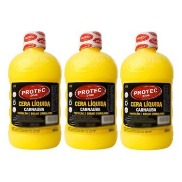 Imagem de 3 Unid. Cera Carnaúba Automotiva Liquida Proteção Uv - 500ml - Protec 