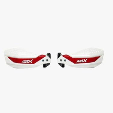 Imagem de Protetor de Mão Amx Stone Motocross Trilha, Branco, Vermelho
