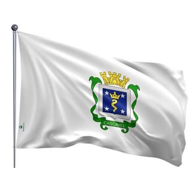 Imagem de Bandeira do Município de Cascavel Uma Face Estampada Tamanho 90x128cm 