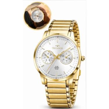 Imagem de Relógio Technos Masculino Original Dourado Aço Inoxidável Vidro Safira