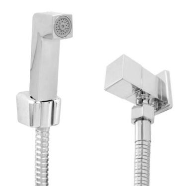 Imagem de Ducha Higiênica Completa Quadrado Cromada Luxo - Alpha Hidrometais