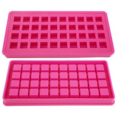 Imagem de Forma de gelo, cubos de gelo, formas de cubos de gelo, moldes de cubos de gelo, 40 grades quadradas para casa para hotel, bar, cafeteria (rosa vermelho)