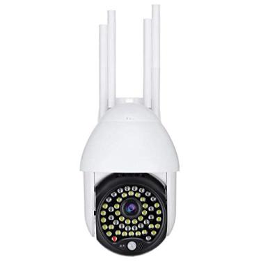 Imagem de Câmera PTZ WiFi externa, 1080P HD IP câmera sem fio, com 50 LEDs, visão noturna em cores, áudio de 2 vias, IP66 à prova de intempéries, detector de movimento, suporte para cartão TF de 128GB
