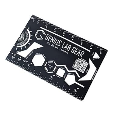 Imagem de Pocket Chemist: Modelo de desenho de estêncil de química orgânica pequena régua de metal - químico, engenheiros químicos, bioquímico - molécula, folha de dicas de lição de casa de graduação, kit