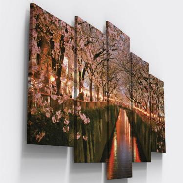 Imagem de Quadros Decorativos Cerejeira Paisagem Sala Quarto 