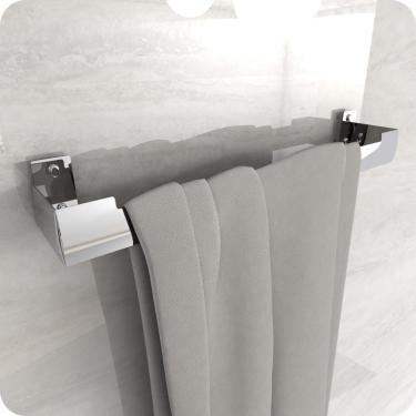 Imagem de Porta Toalha Rosto Inox Suporte Banheiro Toalheiro ELG