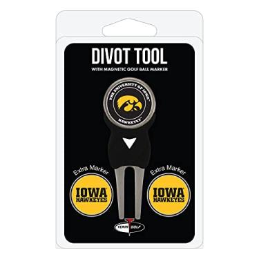 Imagem de Team Golf Alabama-Parent NCAA Iowa Hawkeyes Divot Tool com 3 marcadores de bola de golfe, os marcadores são esmaltados magnéticos de dois lados removíveis