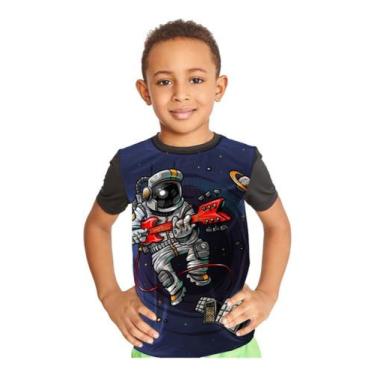 Imagem de Camiseta Infantil Rock Astronauta Roqueiro Ref:94 - Smoke