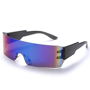 Imagem de Esportes Tendências Óculos Óculos de Sol Mulheres Homens Moda Punk Óculos Óculos Designer Espelho Óculos Esportivos Óculos Óculos, 24, Como Mostrado