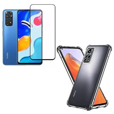 Imagem de Kit Capa Anti Impacto e Película De Vidro 3D 9D Para Xiaomi Redmi Note 11s Redmi 10C Poco X4 Pro (Note 11 Pro)